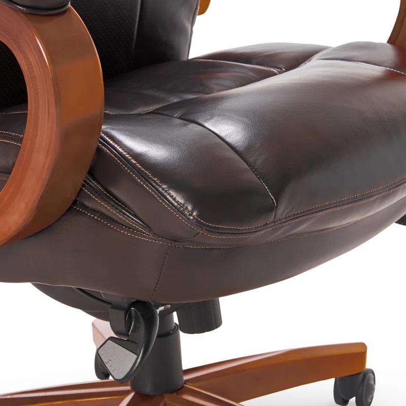 La-Z-Boy Big and Tall Trafford Executive Office Chair with AIR Ergonomic Support Technology, High Back Ergonomic Chair with Lumbar Support, Bonded Leather & Reviews | Wayfair