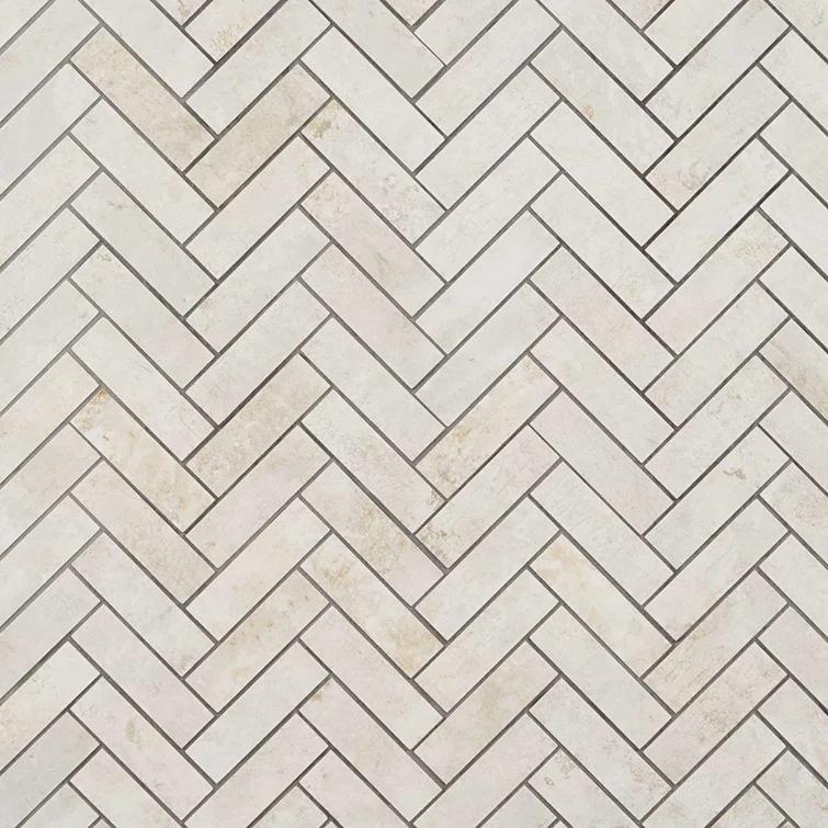 Mantis 10.03 in. x 10.62 in. Herringbone Matte Porcelain Floor & Wall Mosaic Tile (0.75 Sq.Ft./Each)