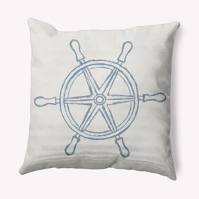 e by design Nantucket Geometric Reversible Throw Pillow
