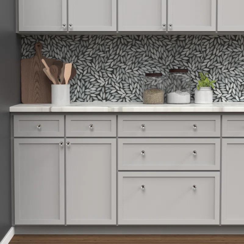 Hickory Hardware Heritage Designs Kitchen Cabinet Knobs 1-1/4" Glass Knob for Doors, Drawers and Dressers (Set of 10)