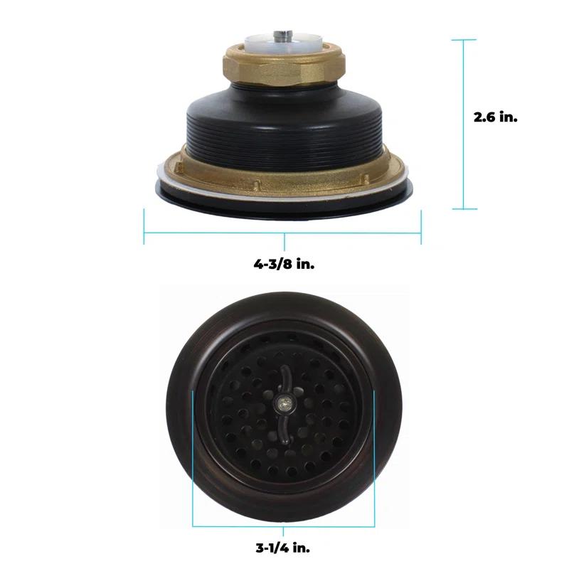 Mr. Scrappy 21-DSB-ORB Kitchen Sink Drain Assembly with Twist Lock Basket Strainer