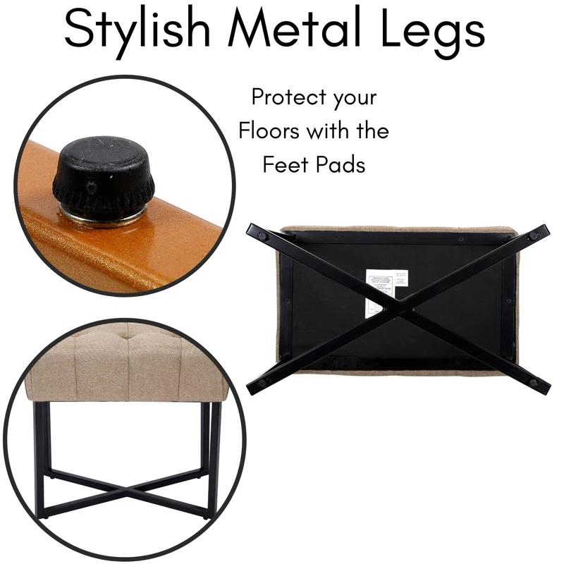 BirdRock Home Upholstered Ottoman