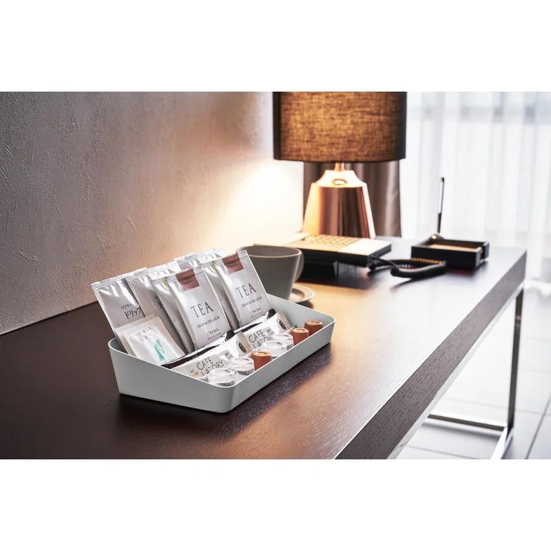 Yamazaki Home Space Saving Vanity Tray, Sloped, Steel, Large