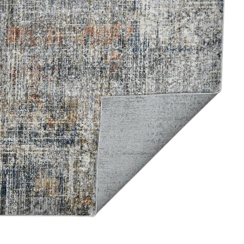 Rosslin Transitional Abstract Premium Polyester Performance Area Rug