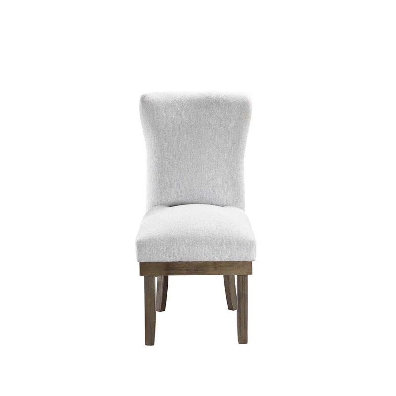 Landon Linen Upholstered Side Chair in Gray
