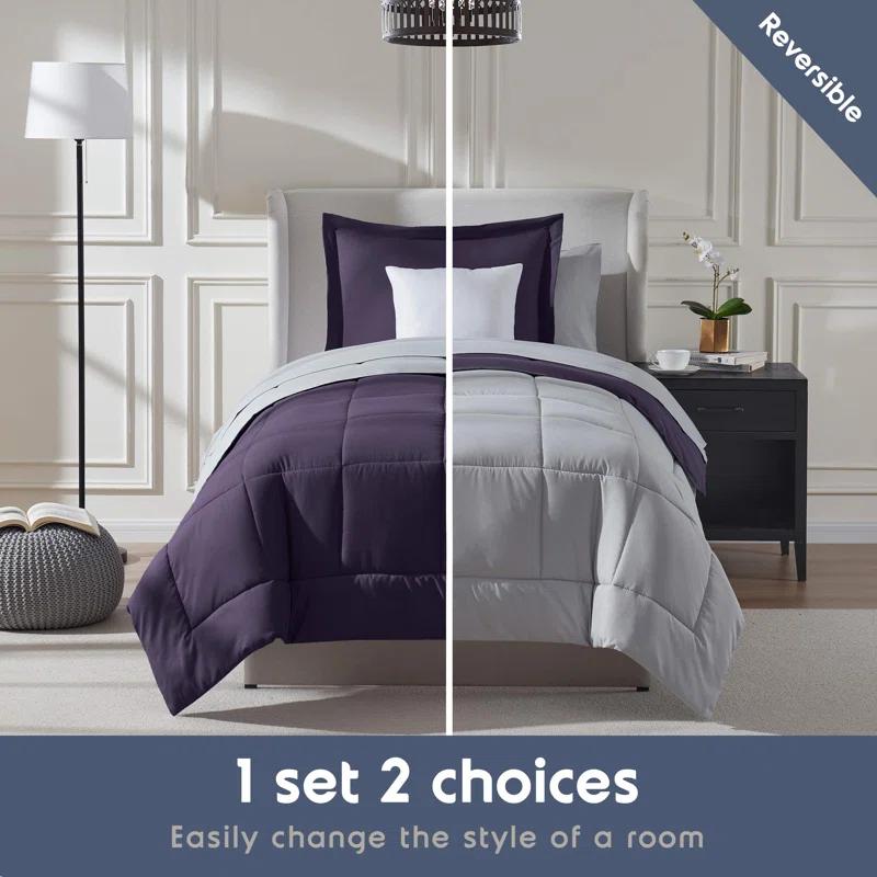 Nestl Bed-in-A-Bag Reversible Comforter Set with Bed Sheets