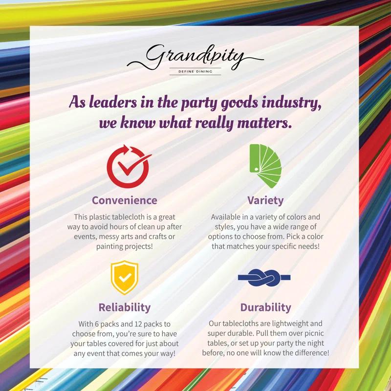 Grandipity Disposable Tablecloth (Set of 12)