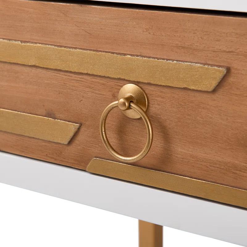 Adore Decor Jupiter Midecentury Console Table with 2-Drawers