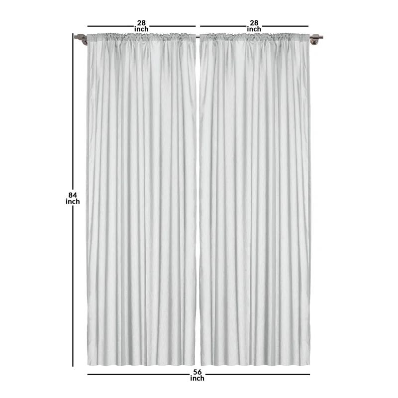 Ambesonne Geometric Semi-Sheer Rod Pocket Curtain Panels (Set of 2)