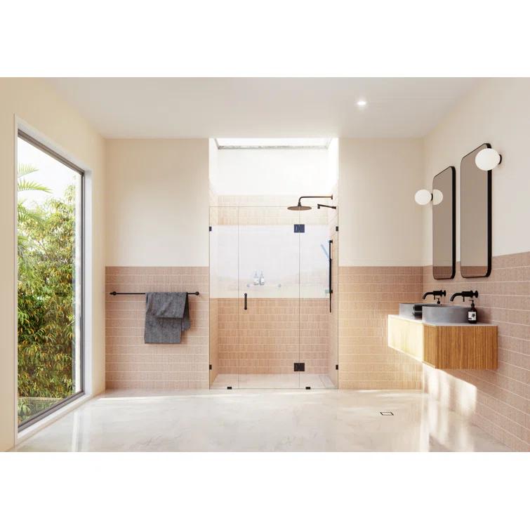 Stellar 58.75 in. x 78 in. Fully Frameless 3 Panel Inline Hinge Shower Door