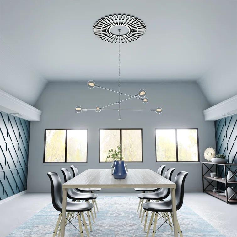 Ekena Millwork 20"OD x 7 1/2"ID x 1/2"P Cornelius Architectural Grade PVC Pierced Ceiling Medallion, Black CMPP24CRAPG