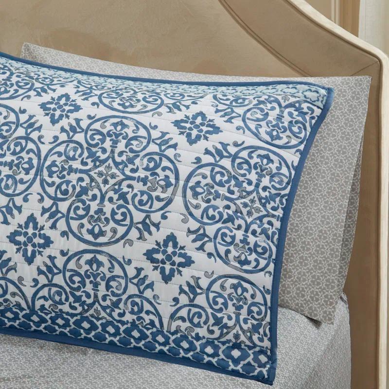 Madison Park Essentials Sybil Quilt Set with Cotton Bed Sheets