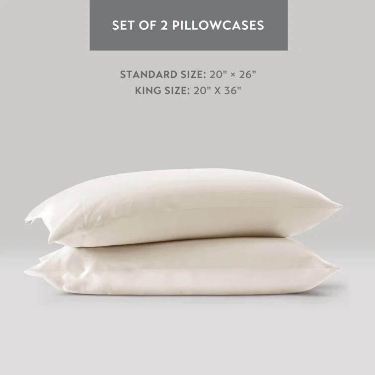 Madison Park Essentials Satin Luxury 2PC Pillowcases (Set of 2)
