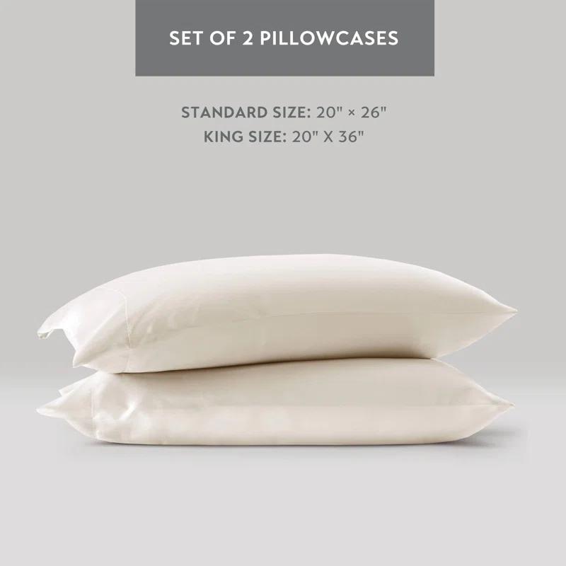 Madison Park Essentials Satin Luxury 2PC Pillowcases (Set of 2)