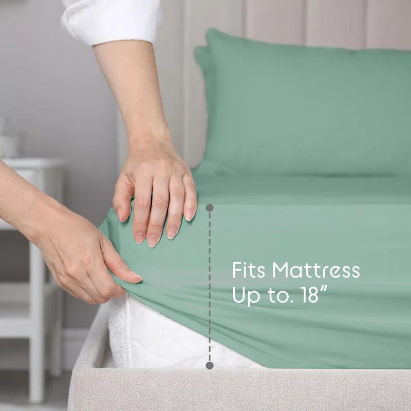 Vellux Vellux Solid Jersey Knit Sheets - Cotton Blend, Deep Pocket, Ultra Soft