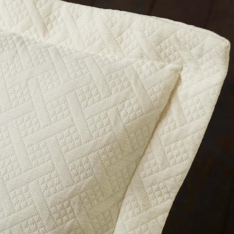 Superior Superior Cotton All Season Basketweave Medium Weight Bedspread Set with Shams