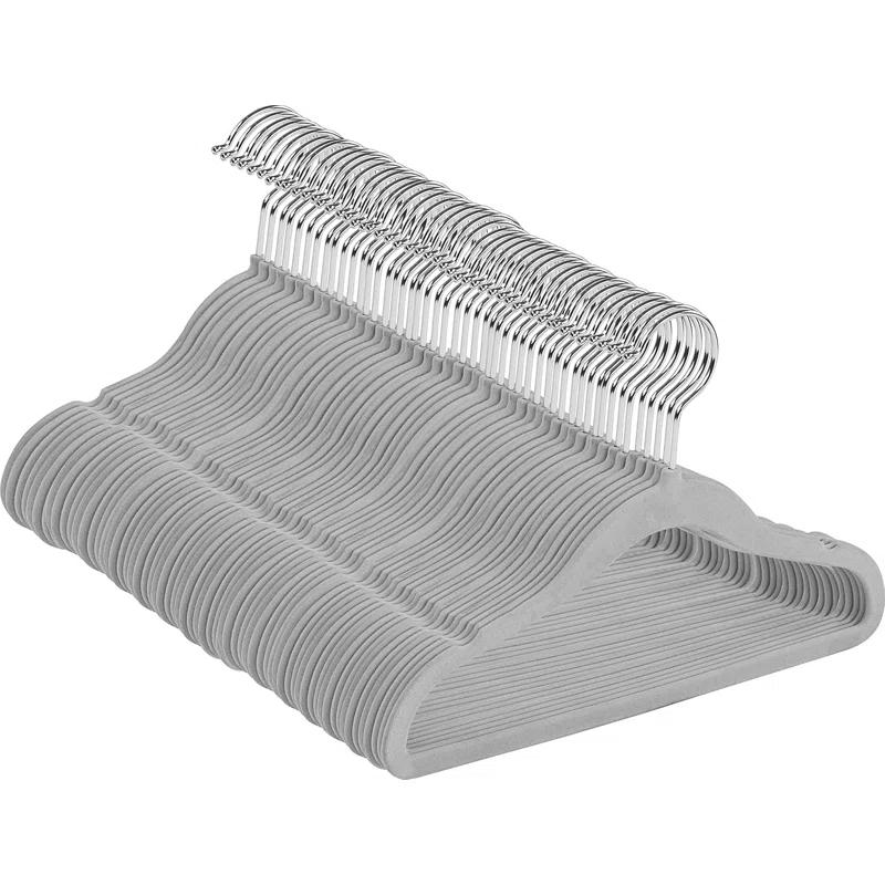 Rebrilliant Kids Hangers Velvet 50 Pack -Baby Felt Hangers Non Slip Toddler Hangers Childrens Hangers For Kid