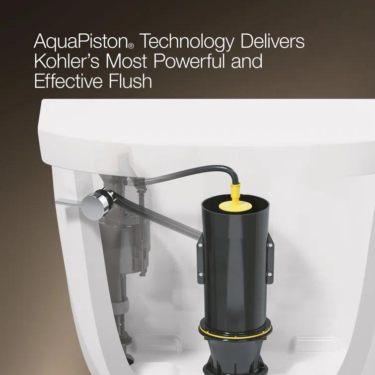 Kohler Spacity One-Piece Compact Elongated Toilet With Skirted Trapway, 1.28 Gpf K28020-0