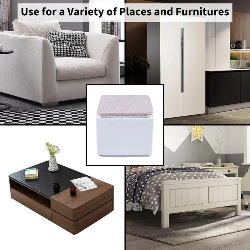 MAXAYA Bed And Furniture Risers, Heavy Square Chair So...