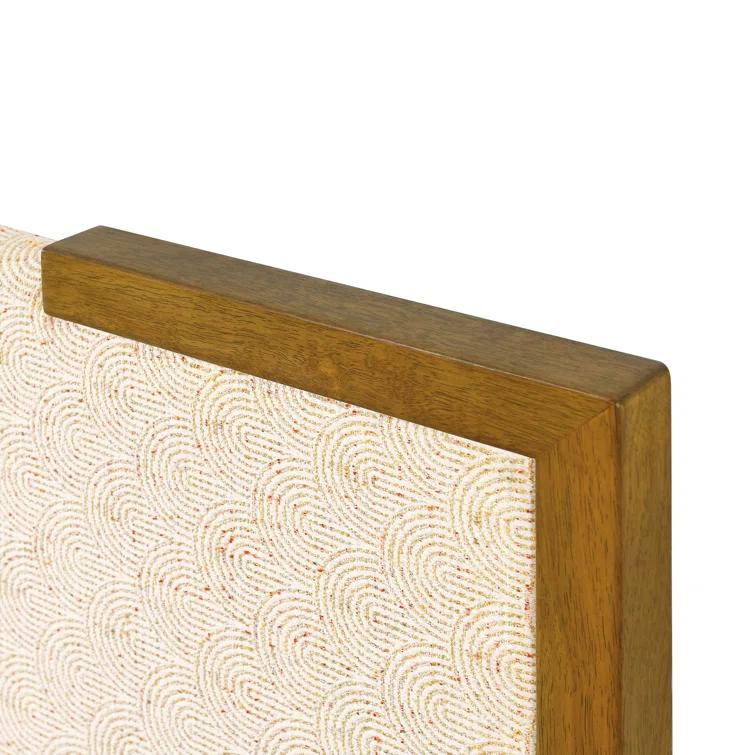 Scott Living Scott Living Heritage Upholstered Headboard with Cut Out Design - Honey