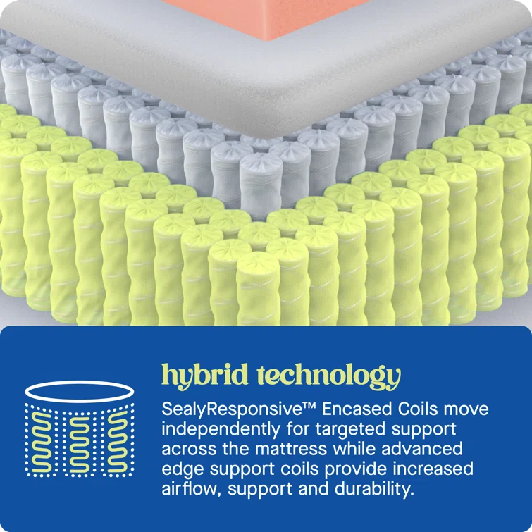 Sealy Sealy Dreamlife 14” Plush Hybrid Mattress-in-a-Box