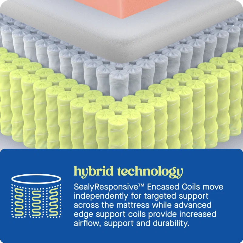 Sealy Sealy Dreamlife 14” Plush Hybrid Mattress-in-a-Box