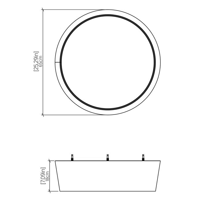 Conic Acrylic LED Flush Mount