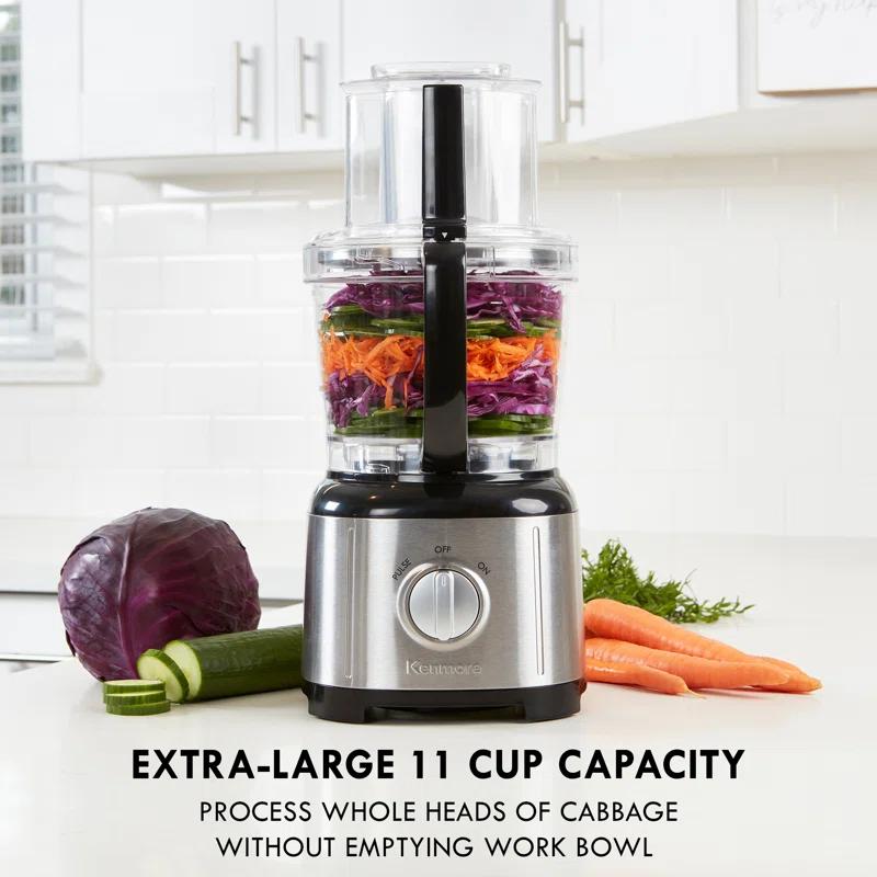 Kenmore Kenmore Food Processor and 11 Cup Vegetable Chopper for Chop, Slice, Shred, Mince, Grate & Puree