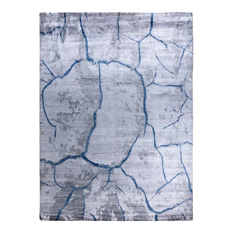 Solo Rugs Modern One-of-a-Kind Hand-Knotted Area Rug - Gray, 9' 1" x 12' 1" | Wayfair