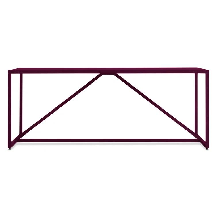 Blu Dot Strut Walnut Metal Base Dining Table