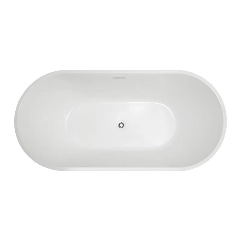 ANZZI FT-AZ098 Chand Series 67'' x 32'' Freestanding Soaking Acrylic Bathtub