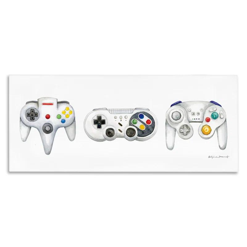 Stupell Industries Vintage Video Game Controllers by Stephanie Workman Marrott - Graphic Art