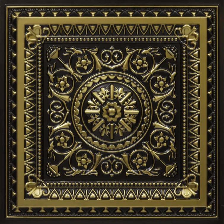 FromPlainToBeautifulInHours La Scala Drop-in or Glue-up PVC Ceiling Tile (Set of 50)