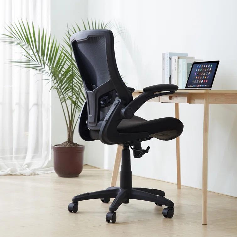 Clatina KLASIKA Ergonomic Office Desk Chair Mesh Back Flip Up Armrests Adjustable Height and Lumbar Support Swivel Chairs with Wheels