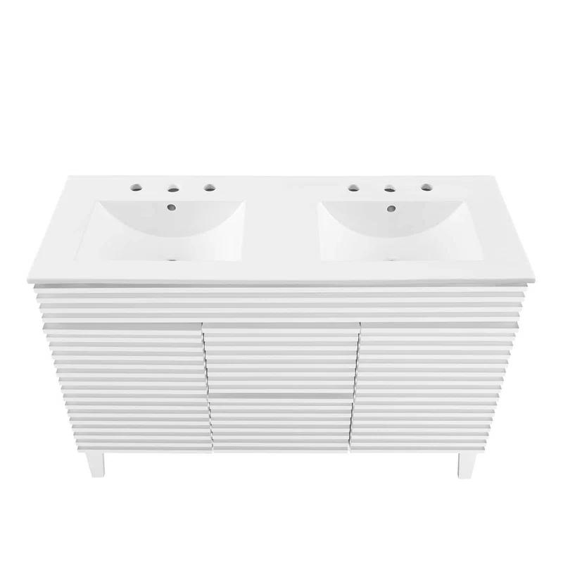 Trio Supply House Modway Render 48" Double Sink Bathroom Vanity