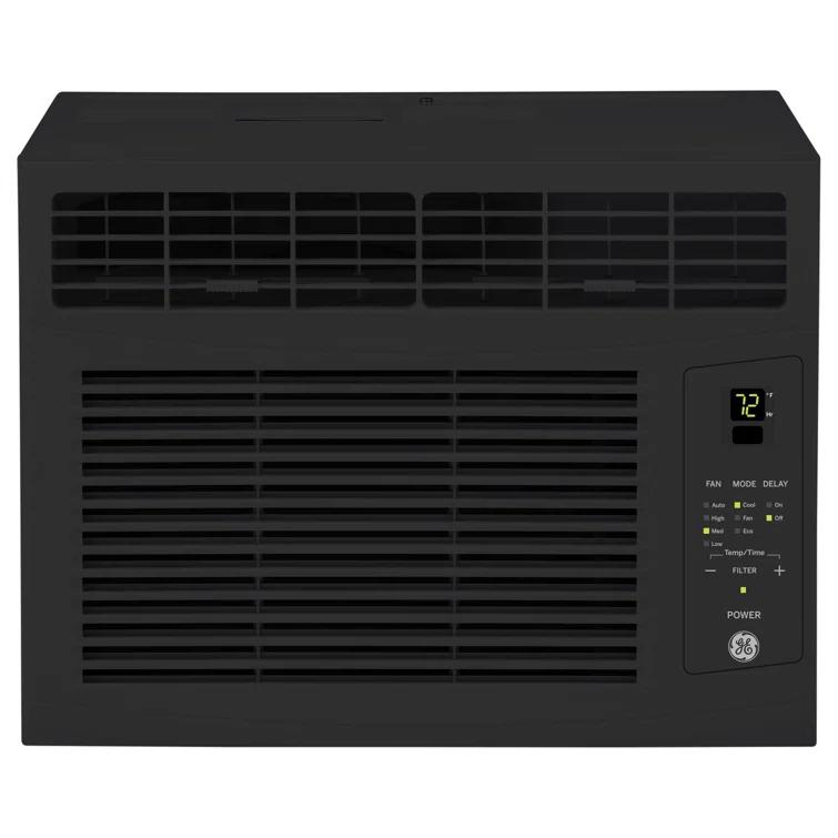 GE Appliances GE 6,000 BTU Electronic Window Air Conditioner For Small Rooms Up To 250 Sq Ft., Black