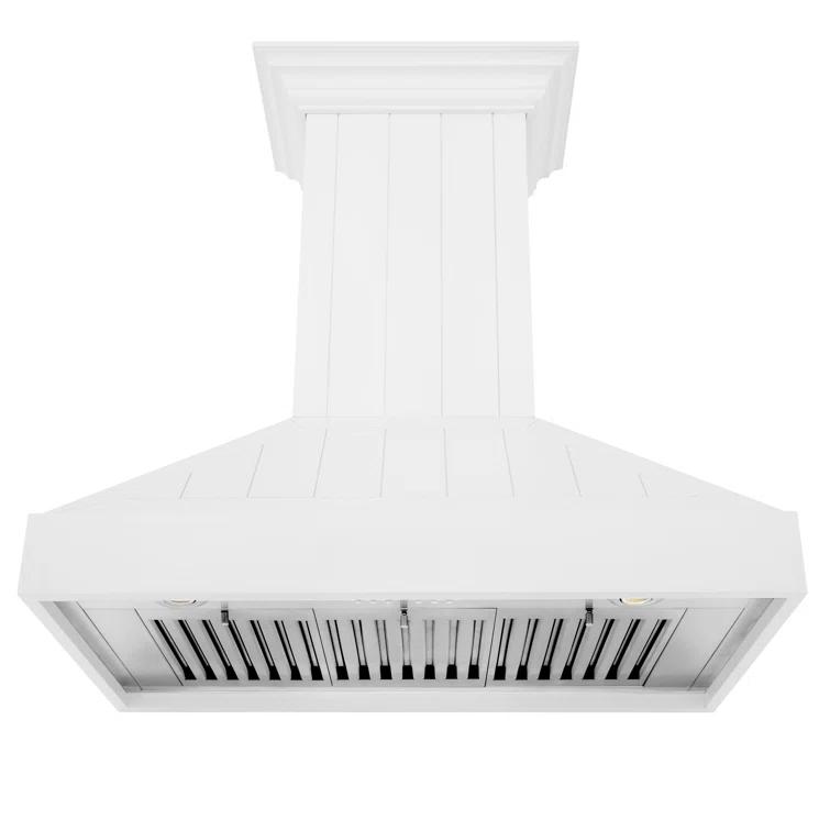 ZLINE 30 in. Convertible Vent Wooden Wall Mount Range Hood in Antigua & Walnut
