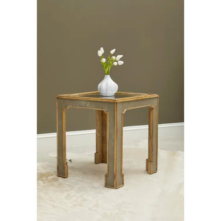 Pulaski Furniture Art Deco Side Table with Mirror Top