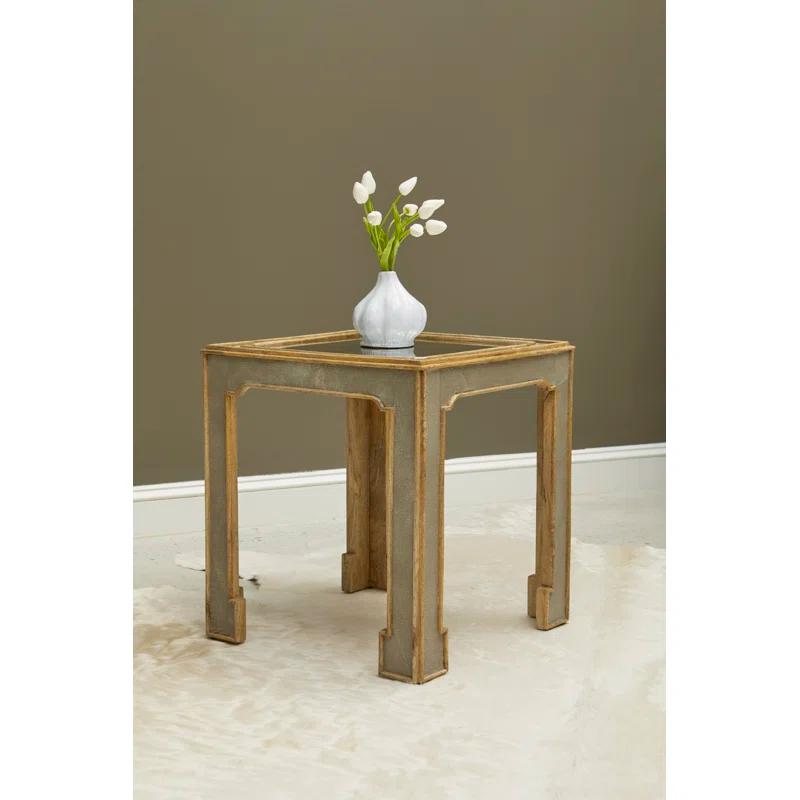 Pulaski Furniture Art Deco Side Table with Mirror Top