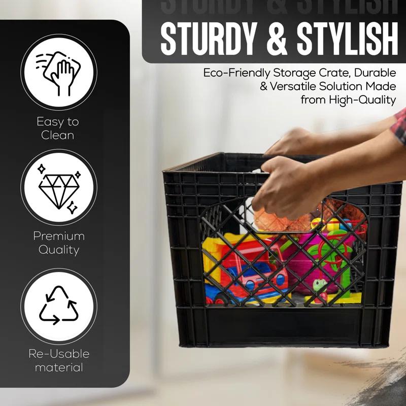 Juggernaut Storage Juggernaut Storage 24QT Plastic Heavy-Duty Milk Crate