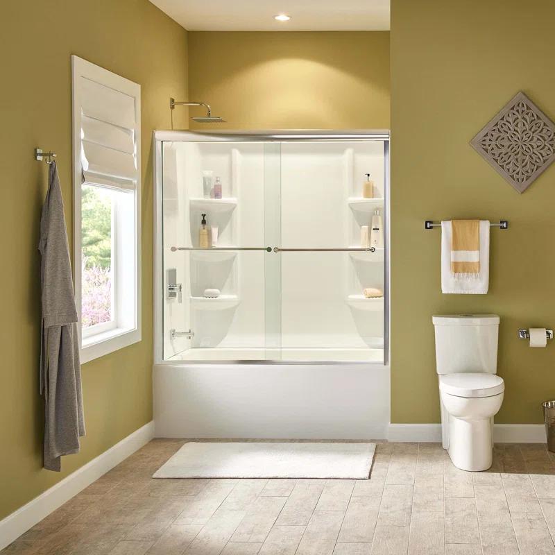 American Standard Studio 32'' W 60.94'' D 58'' H Direct To Stud Plastic Wall