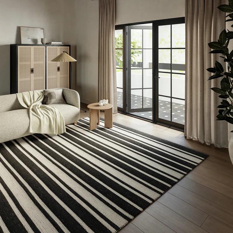 Frenshe Interiors x Rugs USA Bowery Striped Wool Area Rug | Wayfair