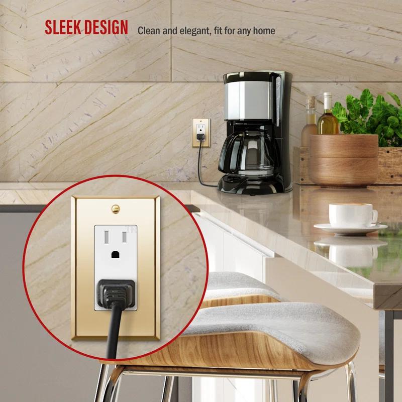 Enerlites No Subject 1 - Gang Rocker Standard Wall Plate (Set of 3)