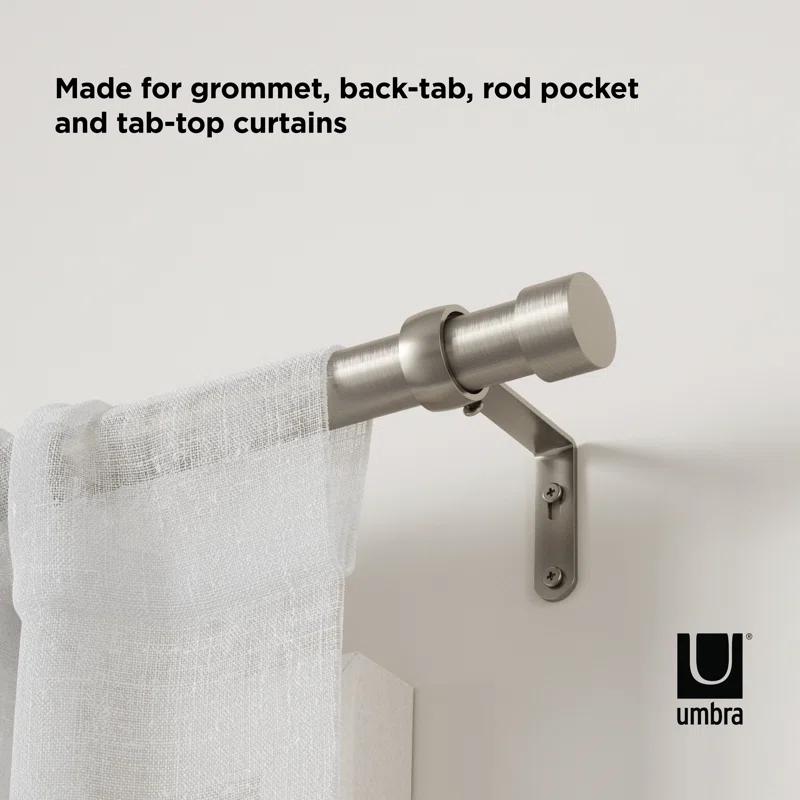 Umbra CAPPA Adjustable Single Steel Curtian Rod