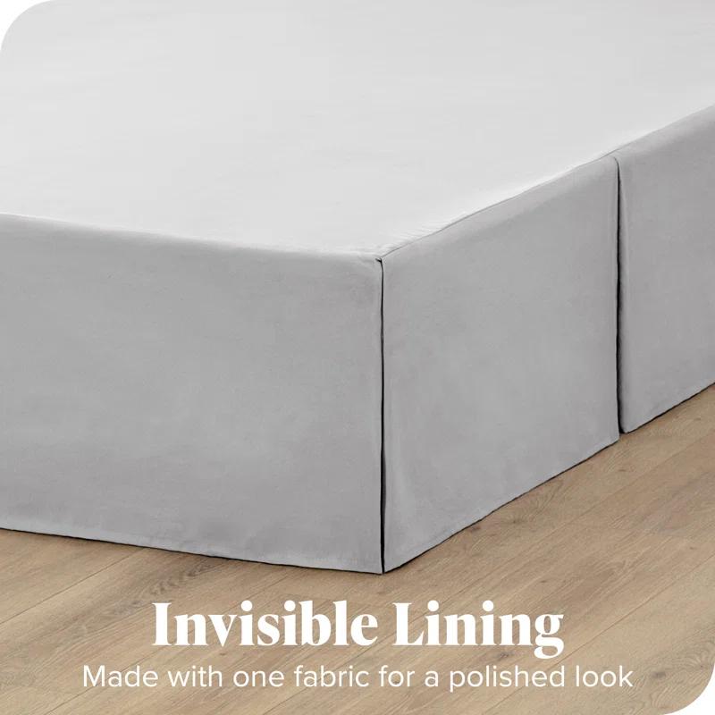 Bare Home Tailored 15" Pleated Bed Skirt