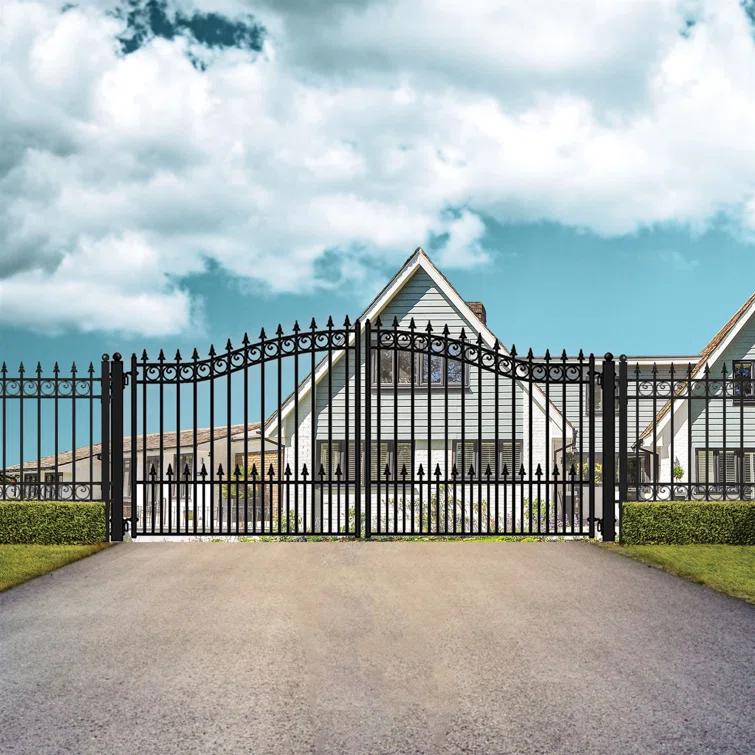 ALEKO Steel Dual Swing Driveway Gate - PRAGUE Style
