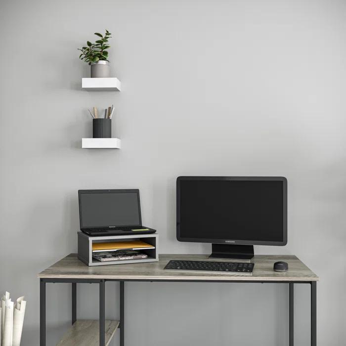 Ballucci Logan Stackable 2-Tier Paper Organizer and Monitor Stand