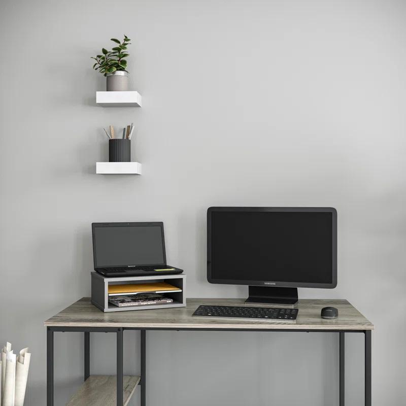Ballucci Logan Stackable 2-Tier Paper Organizer and Monitor Stand
