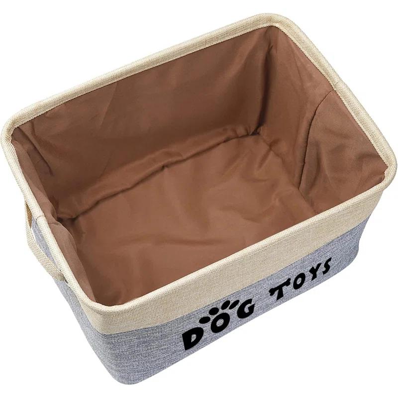 Archie & Oscar™ Dog Toy Basket, Collapsible Dog Toy Bin Box With Comfortable Handles, Large Dog Toy Storage Organizer For Dog Accessories, Pet Toys, Dog Coat & Clothing