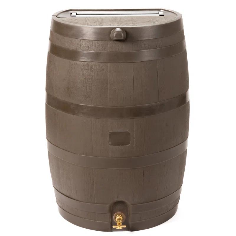 RTS Companies RTS Home Accents 50 Gallon Flat Back Rain Barrel
